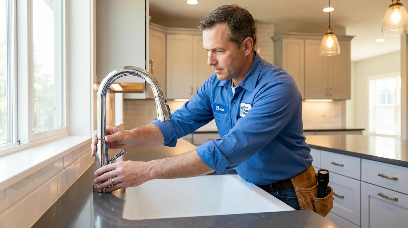 Kitchen faucet installation by Johns Plumbing LLC in Crowell